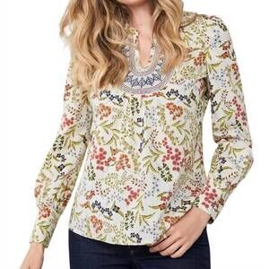 NEW SPARTINA 449 sahira blouse in floral